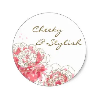 3.8m Hot Pink Watercolor Peonies Customizable Sticker | Дом и сад