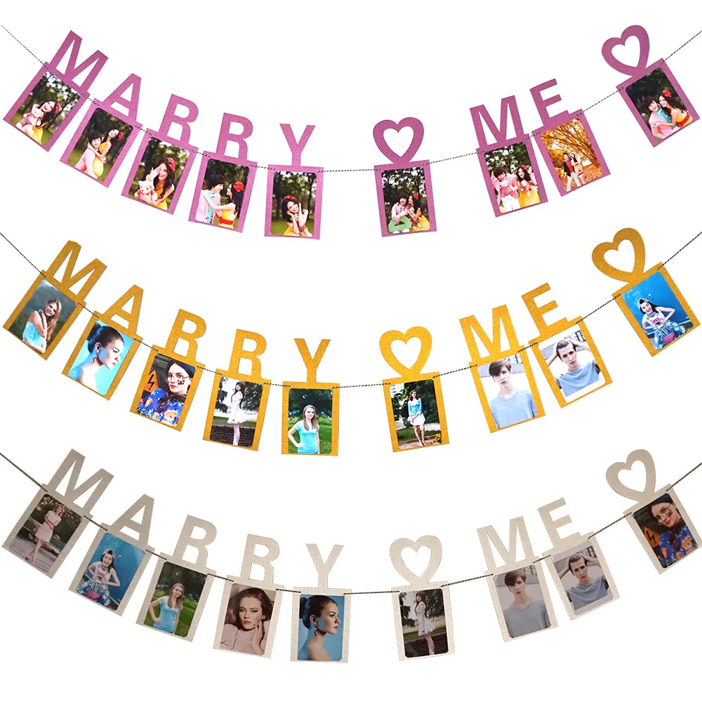 1 комплект Фотофон Merry me наше Помолвочное фото баннер Свадебное предложение