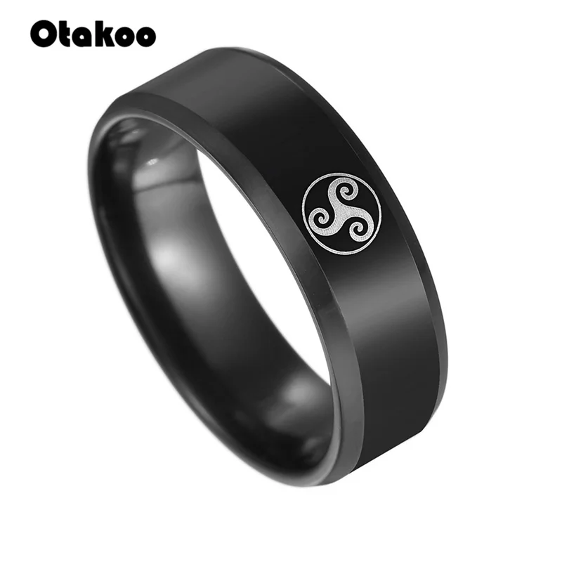 Кольцо из нержавеющей стали Otakoo черное кольцо титана 316 для мужчин и