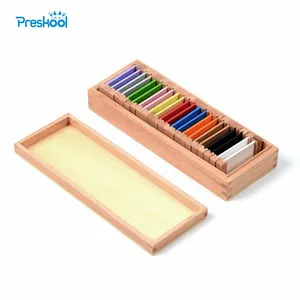 Детская игрушка дерево Монтессори 7,3 см цветной планшет 2-я коробка Дошкольное образование Дошкольное обучение детские игрушки Brinquedos Juguetes