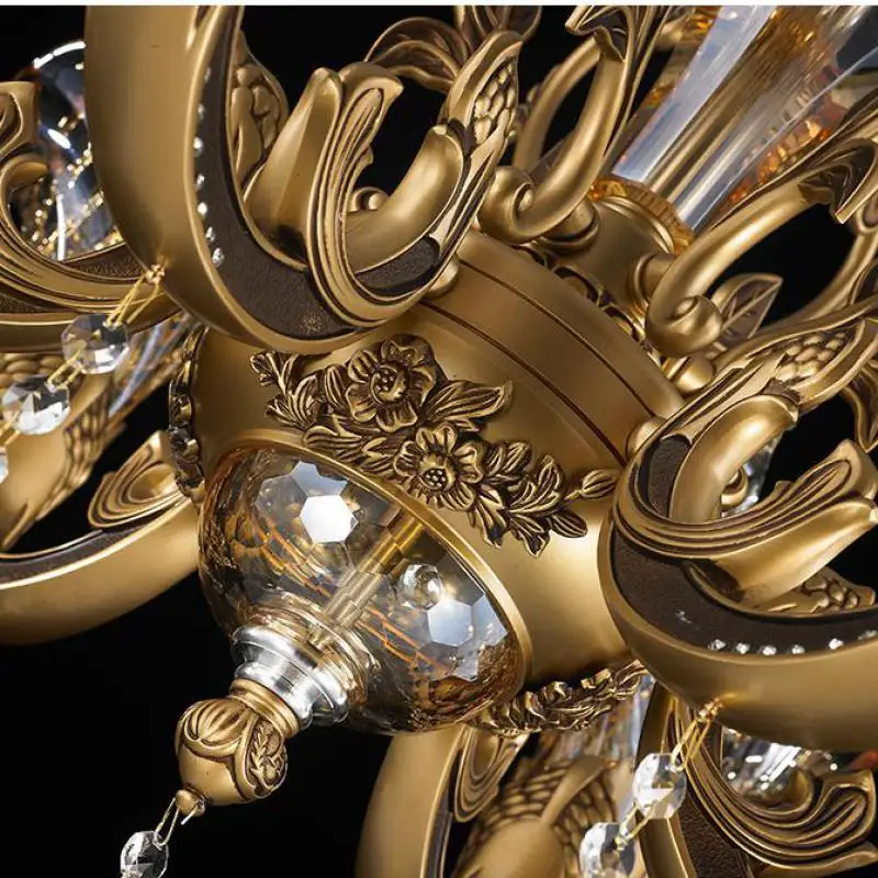 Современная роскошная атмосферная хрустальная люстра для гостиной из цинкового