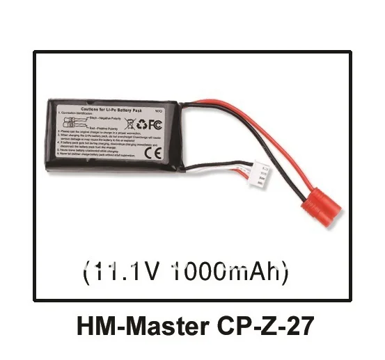 

Walkera Master CP Spare Parts Li-po battery 11.1V 1000mAh 25C HM-Master CP-Z-27