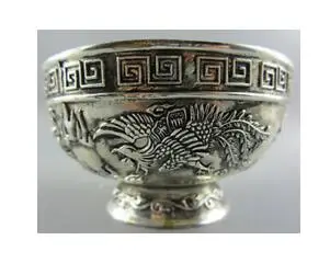 

decoration copper silver factory Tibet silver Carving Phoenix Dragon Bowl wholesale Buddhism copper singing bowls