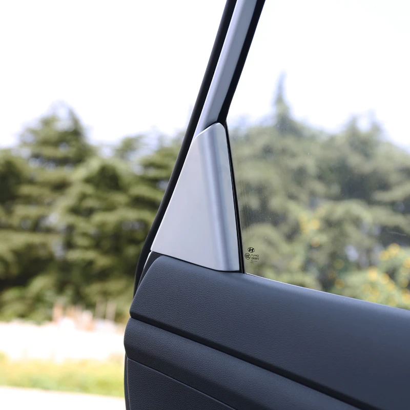 ABS Хром Стайлинг автомобиля Передняя Внутренняя крышка треугольника наклейка