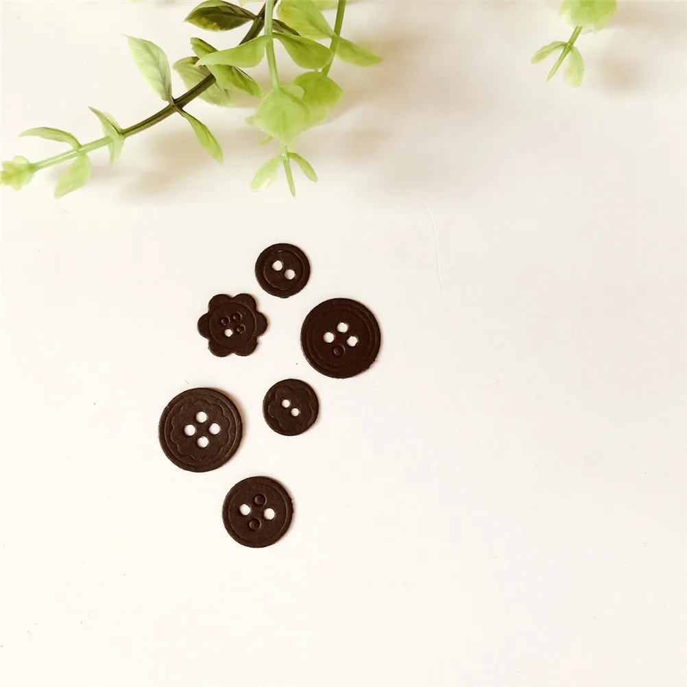 6 шт./компл. штампы для скрапбукинга маленькие пуговицы металлические трафареты