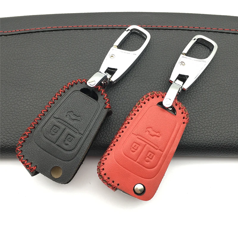 Кожаный чехол для ключей Chevrolet Cruze fit Buick Opel Vauxhall Astra Corsa Antara Meriva Insignia fob|Футляр