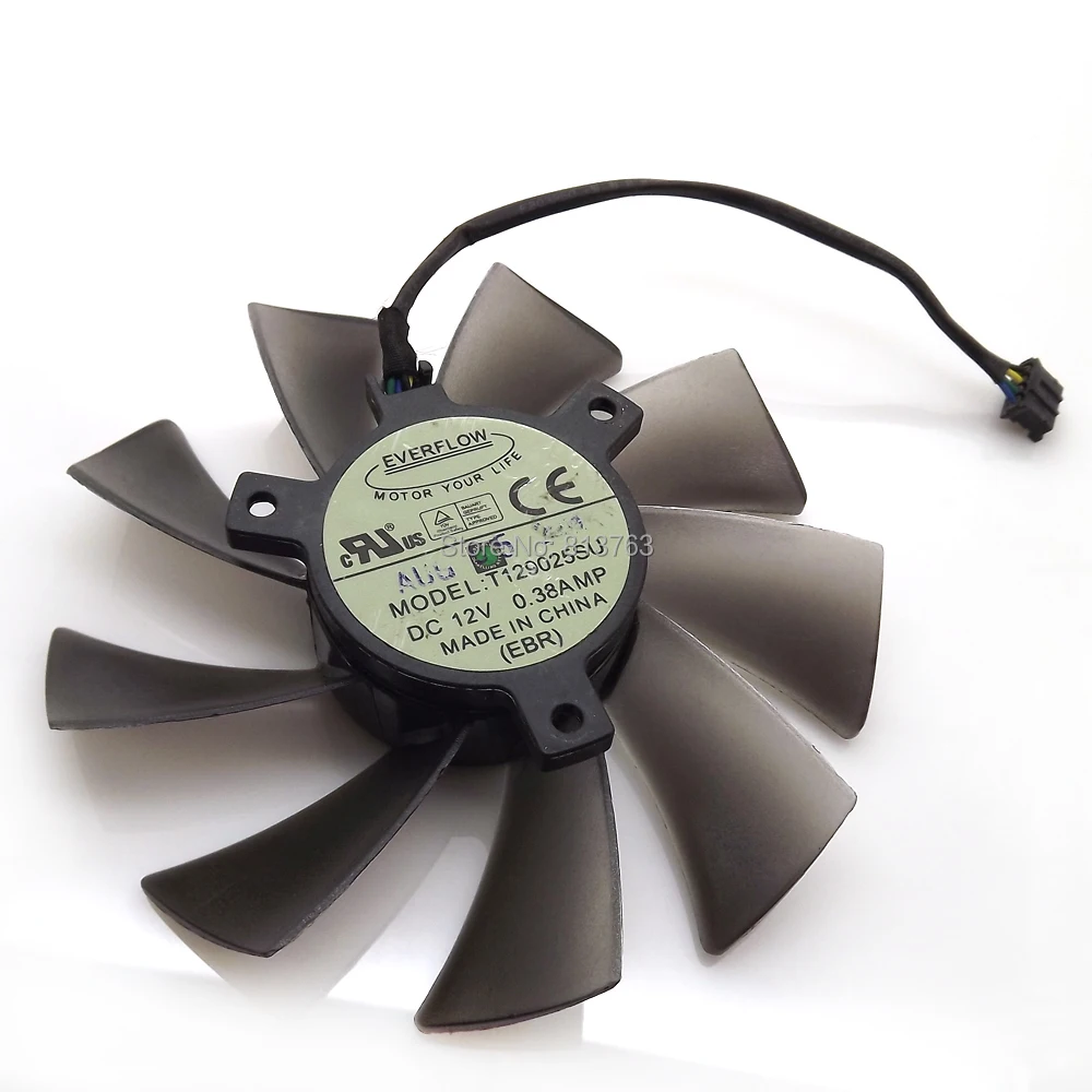 Вентилятор охлаждения T129025SU 93 мм 0.38AMP VGA для ASUS HD7970 HD7950 GTX680 ENGTX580 DCII графическая