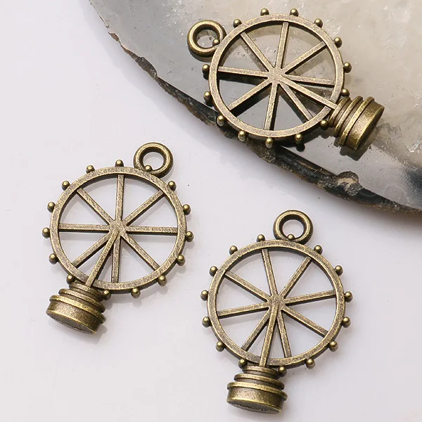 

20pcs antiqued bronze color 2sided trophy shaped charms EF3444