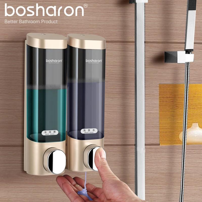 bathroom liquid soap dispenser wall mounted for kitchen plastic 300ml shower gel detergent shampoo bottle hotel home accessories free global shipping