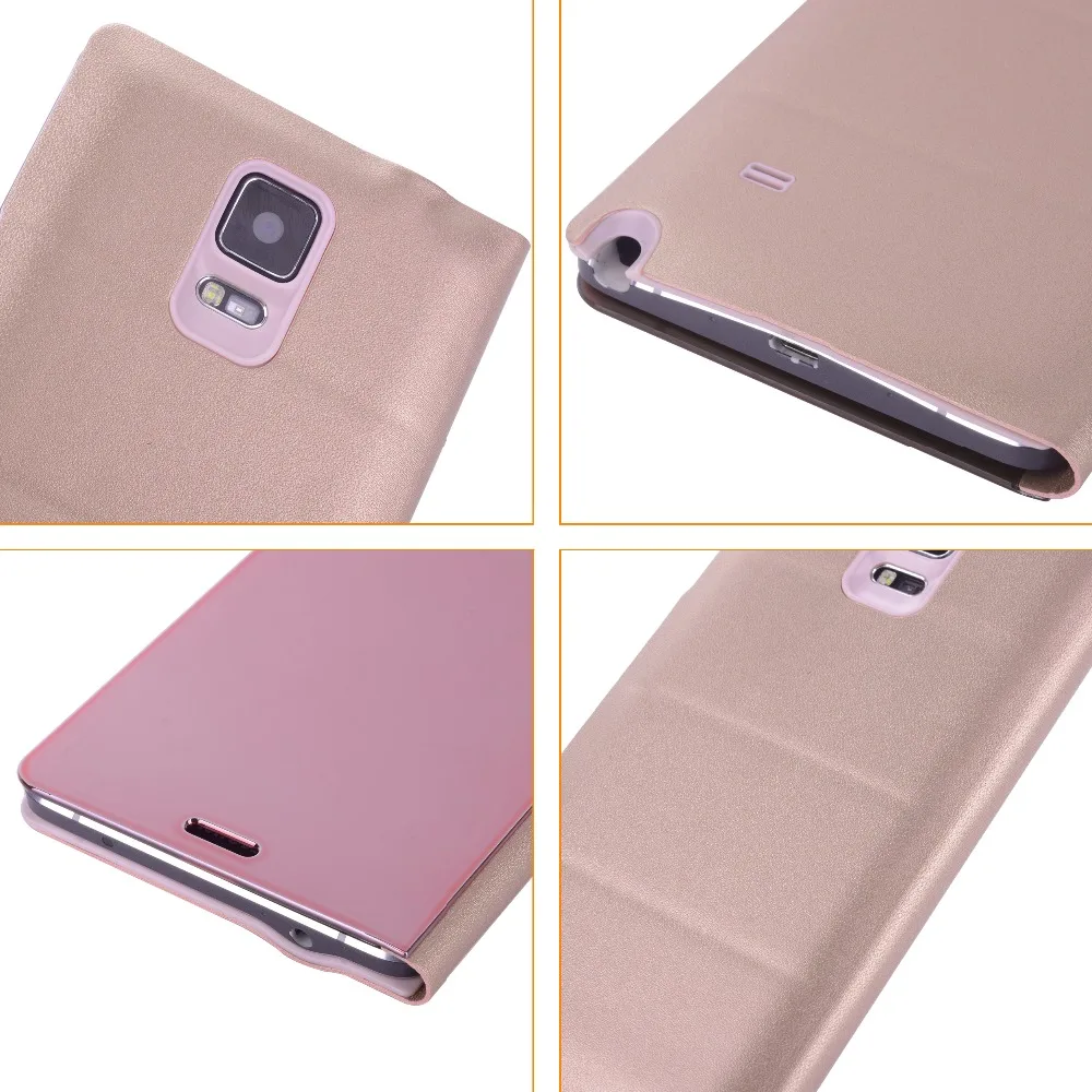 Откидной зеркальный чехол для телефона samsung Galaxy Note 4 Note4 Galaxy Z SM N910 N910F N910C N9100 SM-N910F SM-N910C