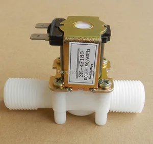 Пластиковый электромагнитный клапан EBOWAN 12 В 24 В 220 В, Электрический магнитный регулирующий клапан для воды, нормально закрытый, 12 дюйма