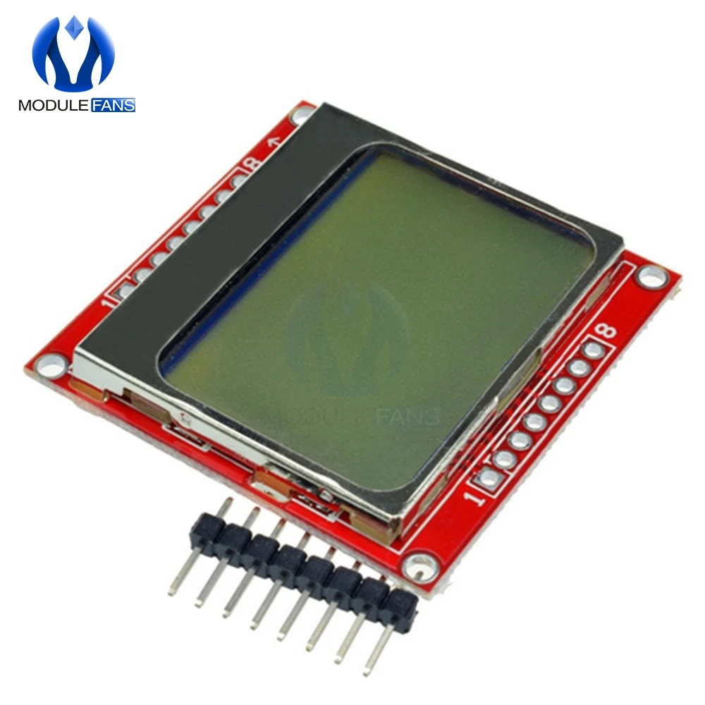 ЖК-модуль Дисплей Монитор белая подсветка адаптер PCB 84*48 84x48 5110 экран для Arduino контроллер 3,3 В точечная Матрица цифровой