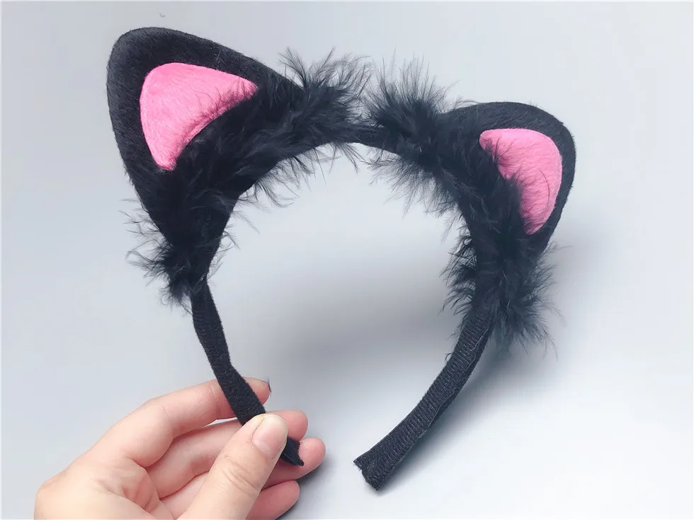 

10pcs Fashion Cute Felt Cat Ears Hairbands Cartoon Fur Animal Ears Hair Sticks Princess Party Headwear Girls Hair Accessories