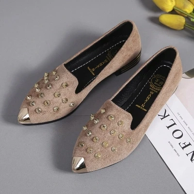 2018 Весенняя Новинка корейская модная обувь с острым носком женская на плоской