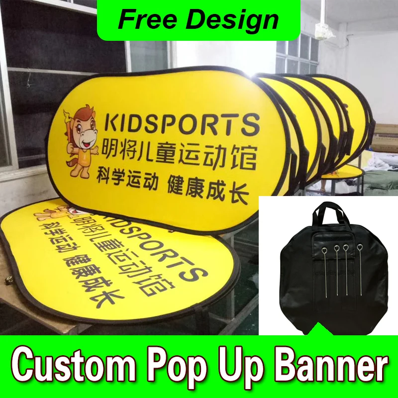 

Free Design Free Shipping Horizontal A Frame Banner Pop Out Banners Pop Up Sideline Banners