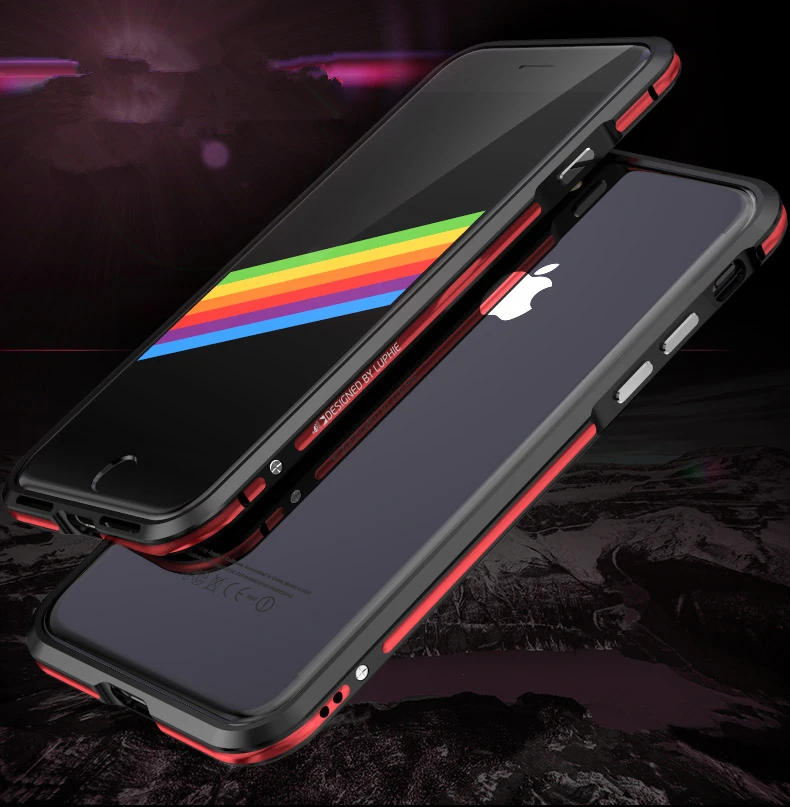

Luxury Deluxe Ultra Thin Shock-Proof aluminum Bumper for iPhone 8 8 Plus 4.7" 5.5" Protective Case ( Free 1 Rear Sticker )