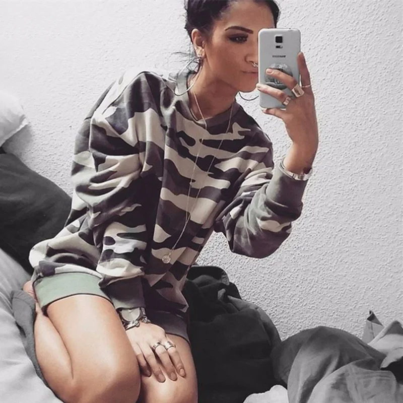 2018 Повседневный женский спортивный костюм платье толстовка с длинным рукавом и