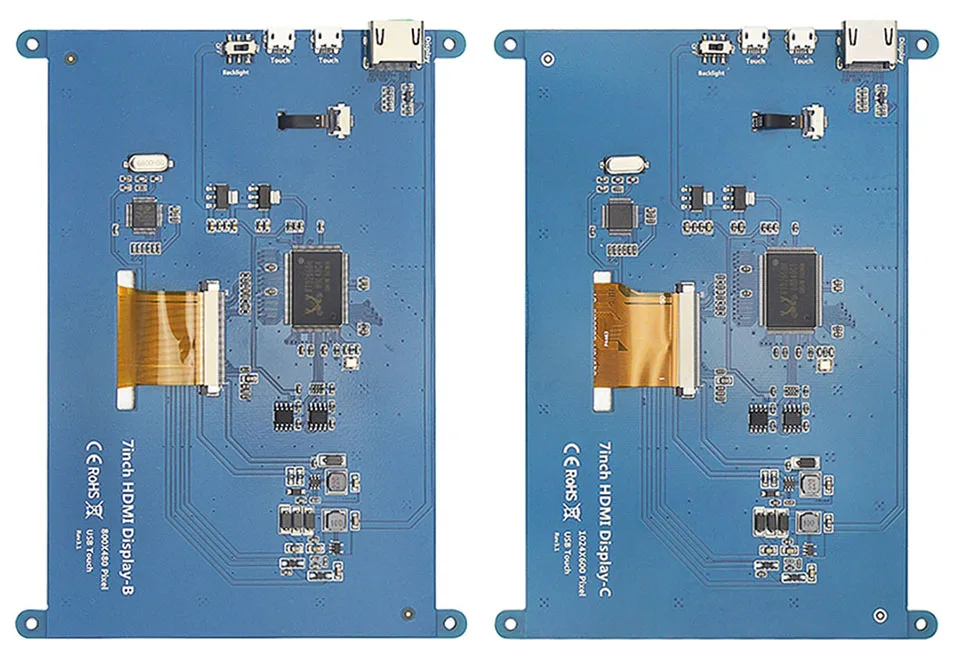 7,0 дюймов 800*480 1024*600 ips емкостная сенсорная панель TFT ЖК-модуль экран дисплей для Raspberry Pi 3 B