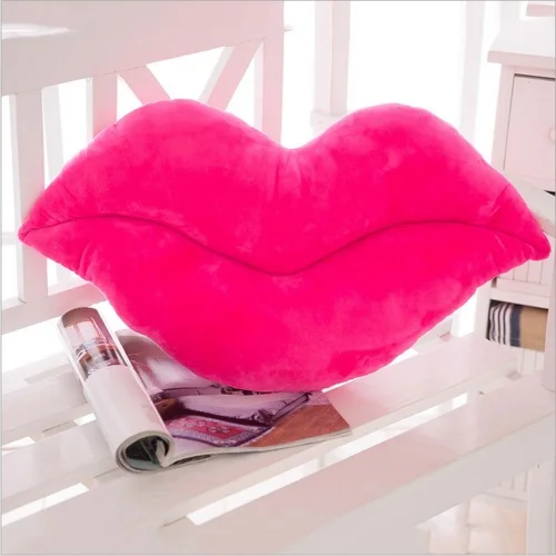 Sexy Thin Cute Cotton Red Lips Home Room Decorative Throw Sofa Waist Cushion Cover Pillow |