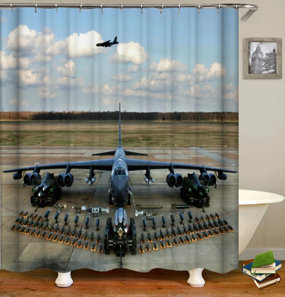 Воздушная серия печать занавеска для душа s водостойкая полиэфирная ткань ванной