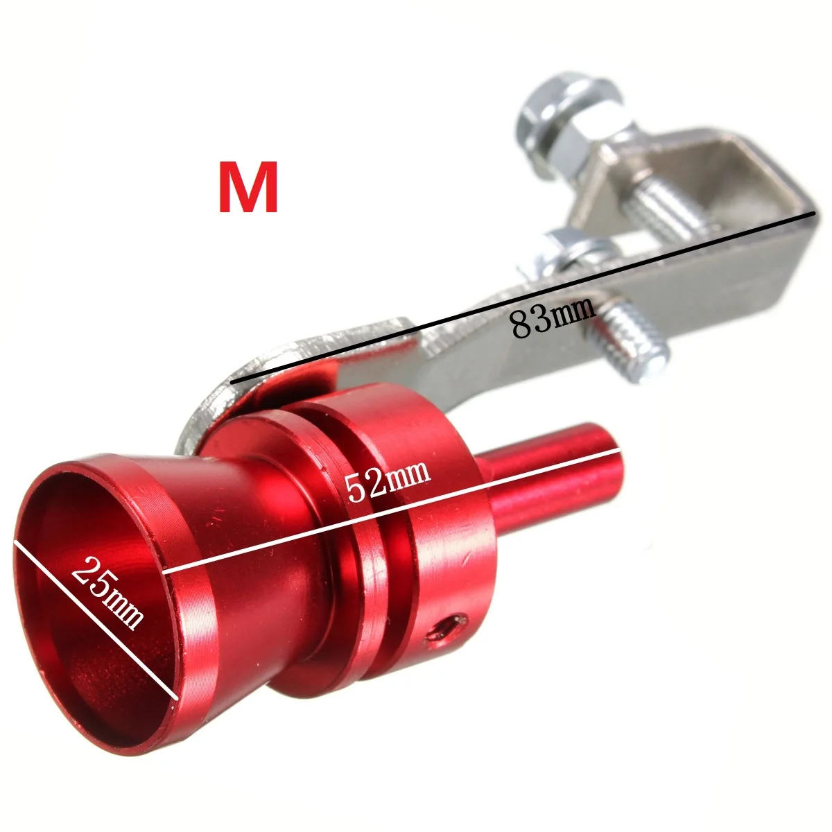 Red-M Car Vehicle Motorbike Aluminum Exhaust Fake Turbo Whistle Pipe Sound Muffler Blow Off Valve S/M/L/XL Universal - Цвет: Red-M