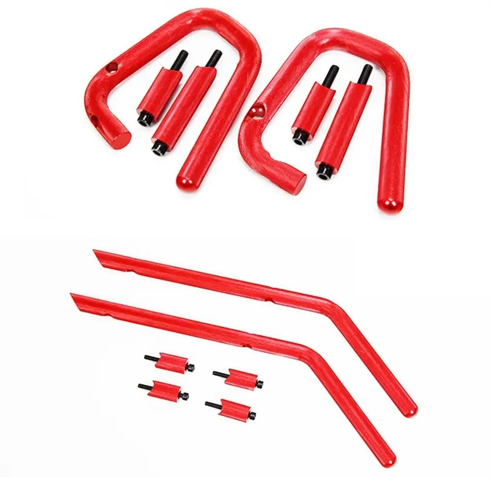 Front Rear red Запчасти для Jeep JK, подлокотник из алюминиевого сплава для салона автомобиля, 2/4 двери, передняя и задняя рукоятка для Jeep Wrangler 2007 Up, автомобильный Стайлинг - Цвет: Front Rear red