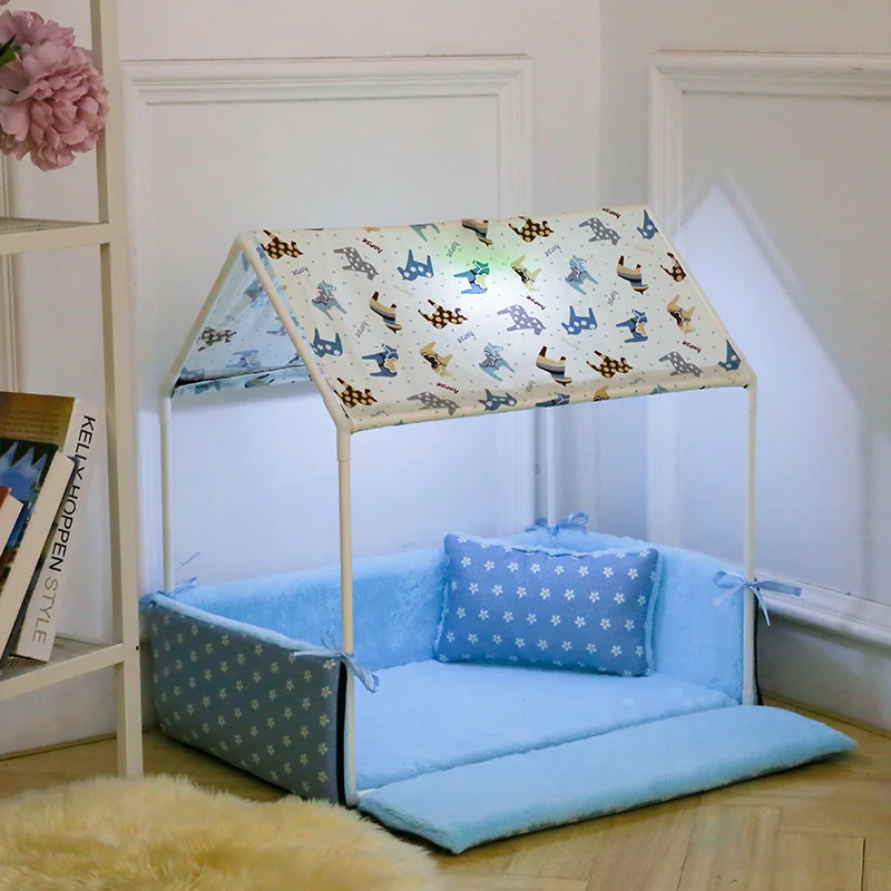 Washable Home Shape Dog Bed with Detachable Cozy House for Puppy Dogs, Cats, and Small Animals - Tent Dog Kennel, Home Products image 5