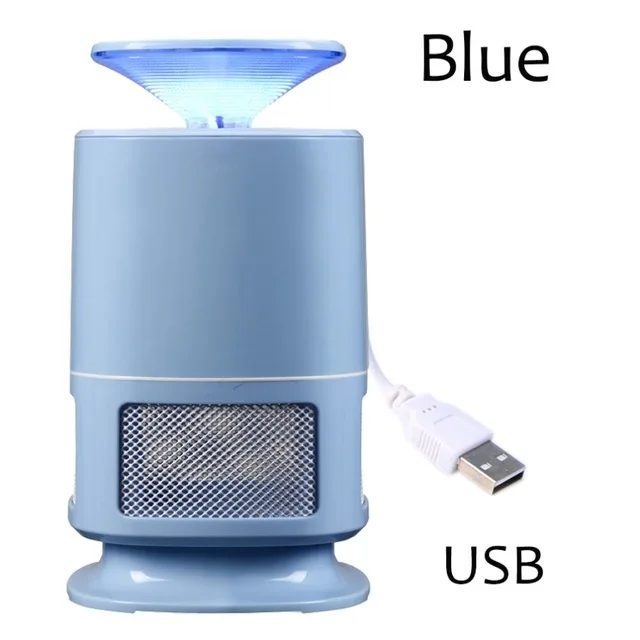 Blue USB Электрический комаров убийца лампа светодиодный Жук Zapper Фотокатализ немой против комаров насекомых Ловушка мух уничтожитель сельскохозяйственных вредителей отпугиватель света - Цвет: Blue
