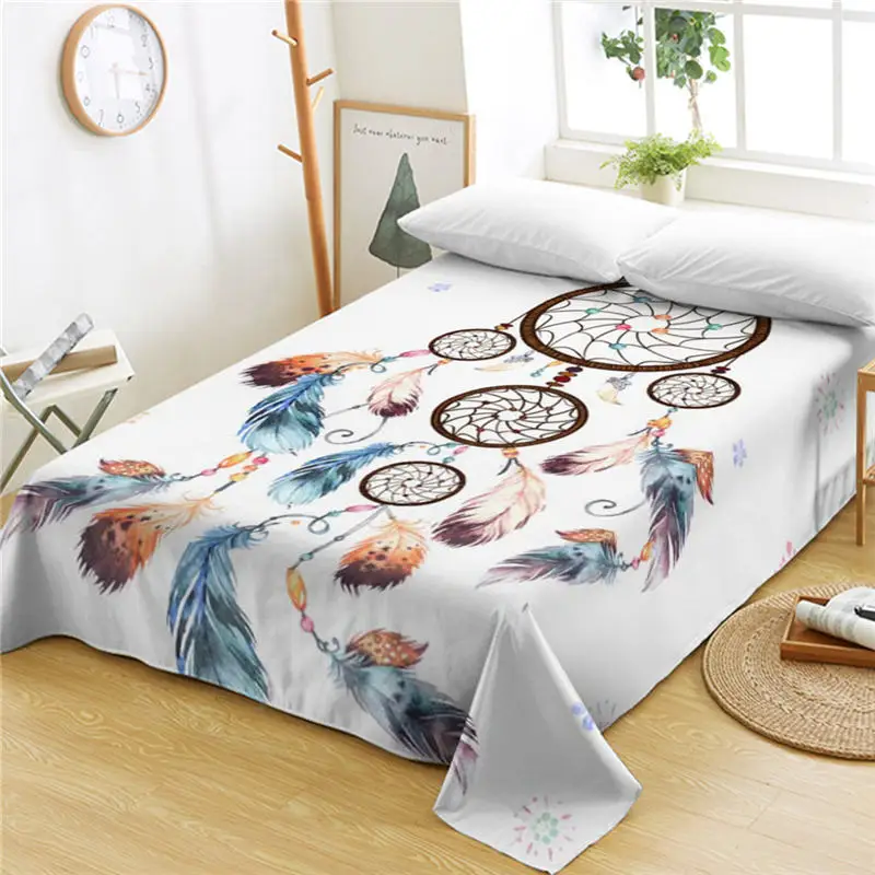Sheet 003 Постельные принадлежности Outlet Ловец снов простыни цельные Цветочные шикарные плоские простыни мягкие постельные принадлежности богемный покрывала для девочек sabanas Твин Квин - Цвет: Sheet 003