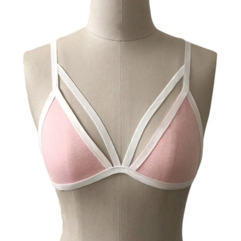 Сексуальный регулируемый бюстгальтер из акрила женское белье в стиле пэчворк