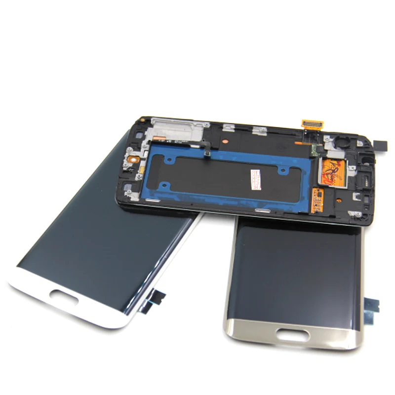 Цвета: голубой золотистый для Samsung Galaxy S6 Edge G925F ЖК дисплей Дисплей Сенсорный экран