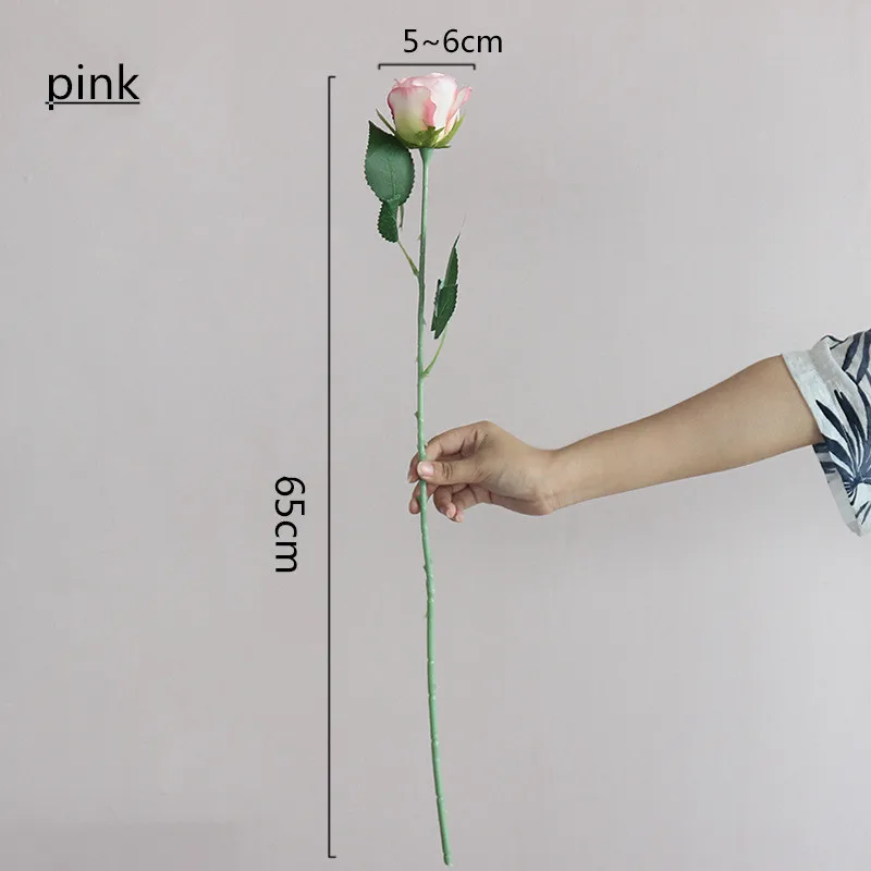 Очаровательные высококачественные крепированные розы искусственные аксессуары