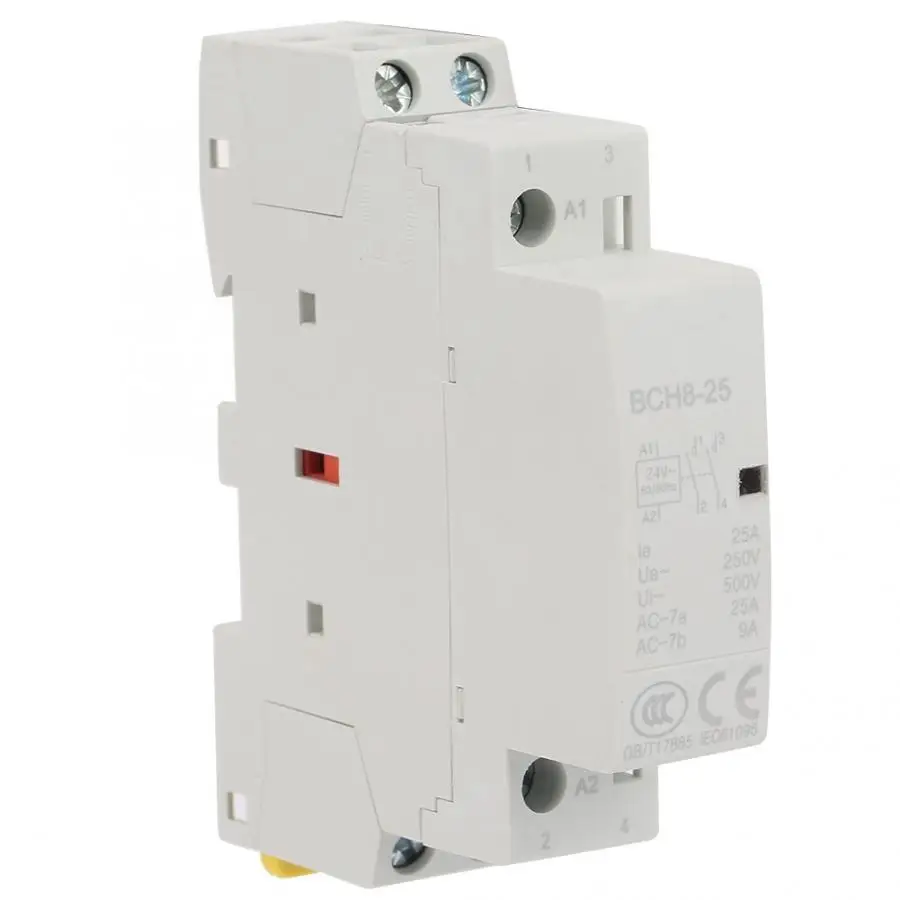 2P 25A 24V 50/60Hz Din Rail AC контактор для дома 1NO 1NC|Замыкатели| |
