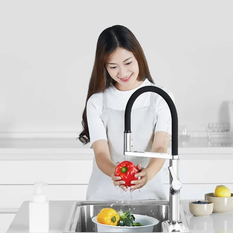 Xiaomi Mijia Dabai U-Yue кухонный интеллектуальный датчик переключатель кран 300 вращающийся на руку универсальная трубка водопроводные кухонные трафареты