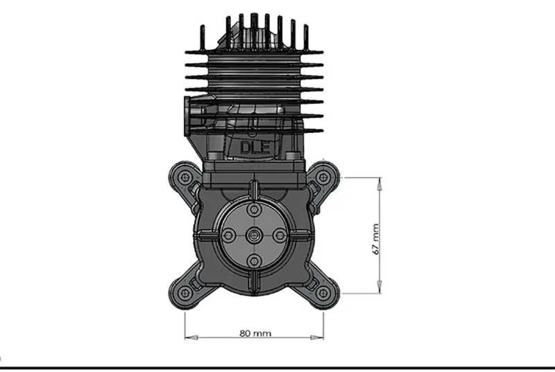 Оригинальный Новый DLE55 55cc DLE одноцилиндровый 2-тактный бензиновый/бензиновый