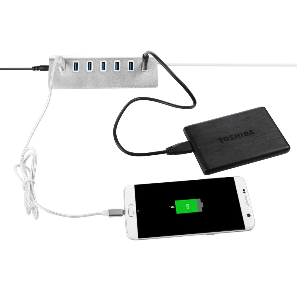 Алюминиевый Портативный 4 порта/7 портов Высокоскоростной USB 3 0 5 Гбит/с мини