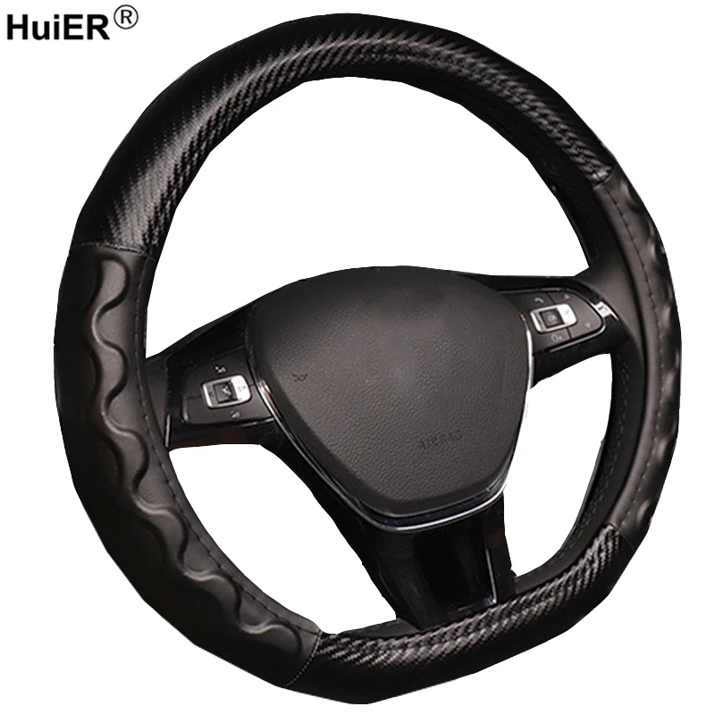 HuiER D образный чехол рулевого колеса автомобиля из искусственной кожи для Volkswagen VW