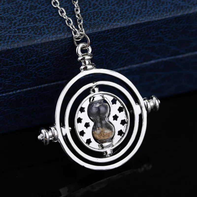 RJ 20 шт./лот модные фильм hp Time песочные часы на час ожерелья с подвесками золотые серебряные Песочные часы ожерелье леди для девочки Лучший подарок Kolye