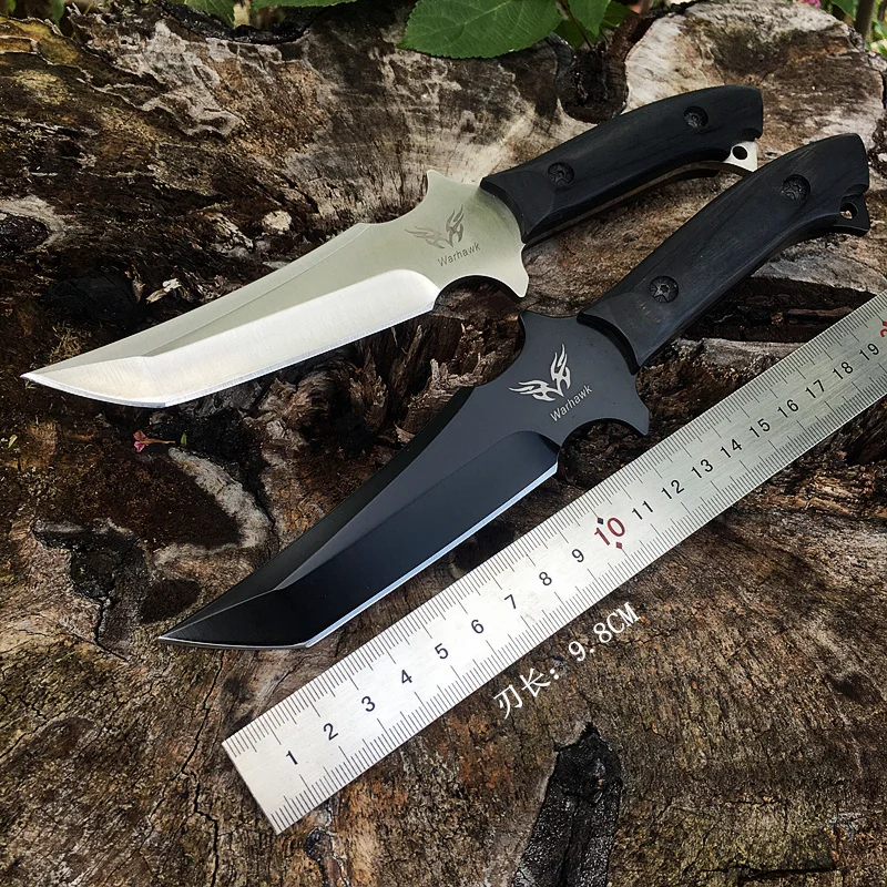 Очень прочный тактический нож Katana деревянная ручка для кемпинга выживания охоты