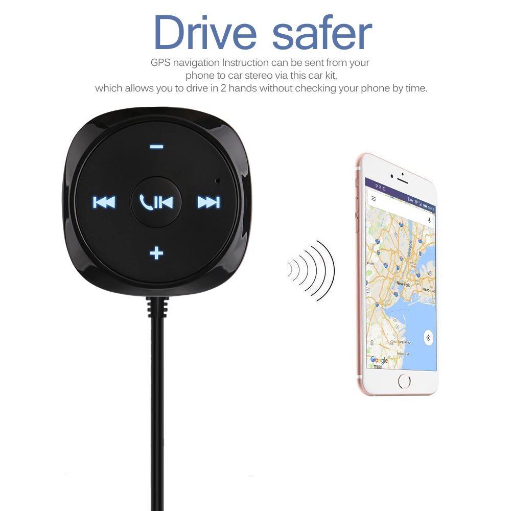 Onever Handsfree Bluetooth Автомобильный MP3 плеер 3 5 мм AUX аудио A2DP музыкальный приемник