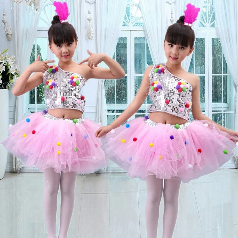 Новинка одежда для джазовых танцев с блестками мальчиков и девочек детское