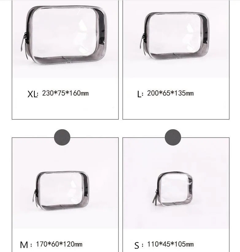 Прозрачная дорожная сумка для косметики eTya из ПВХ маленькая большая женская