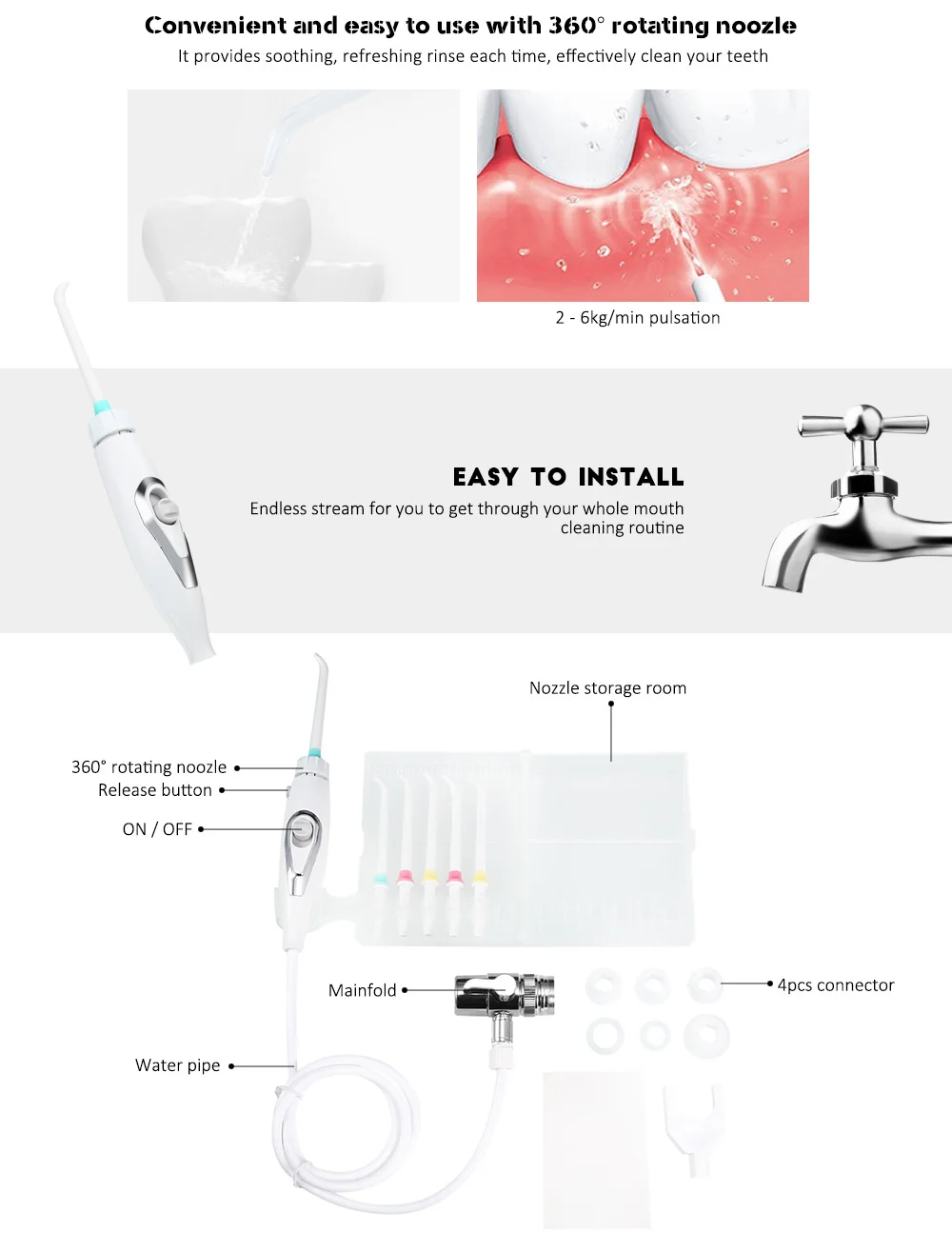 Destone toocare T3 ирригатор для полости рта воды ирригатор Ирригатор для полости рта воды зубная нить Уход за зубами чистящее средство с переключателем ороситель для полости рта воды Палочки