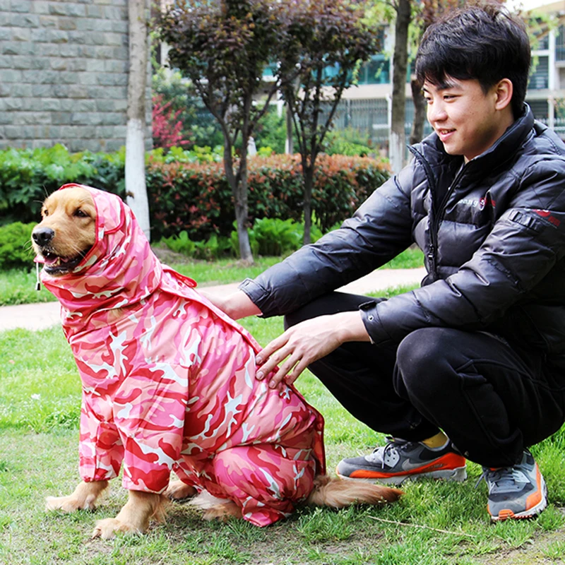 2017 Лидер продаж камуфляж плащ для собак с капюшоном водонепроницаемый дождь