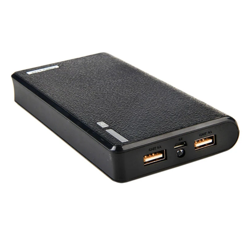 Мощность банка Box Dual USB 6x18650 внешнего резервного Батарея Зарядное устройство