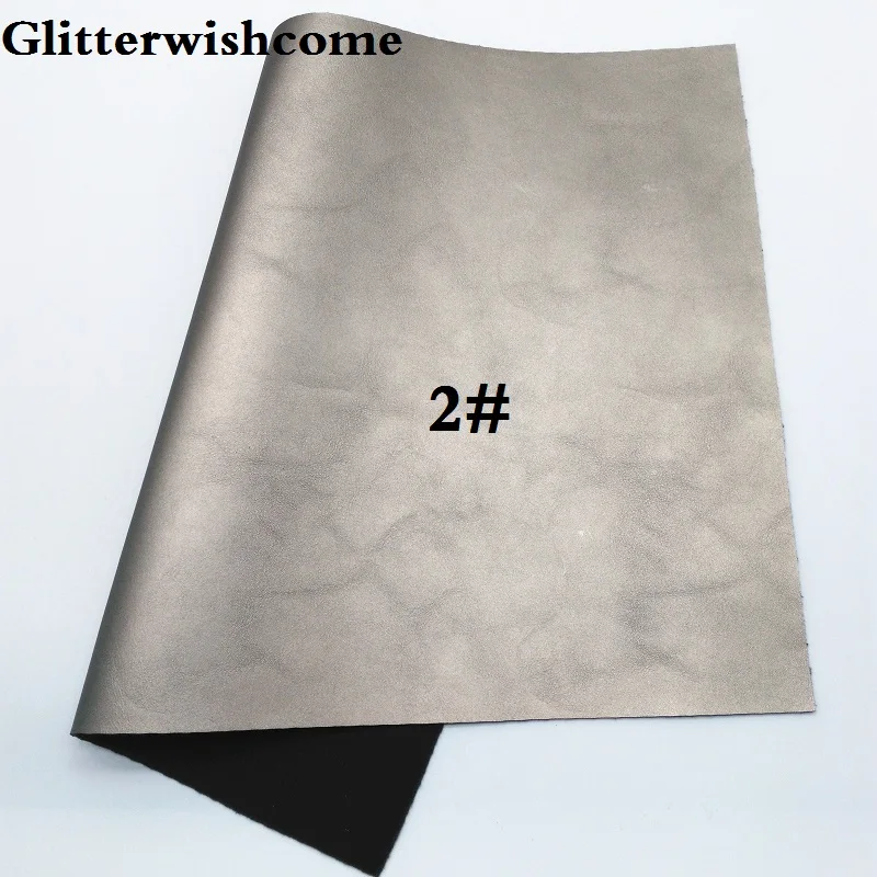2 Glitterwishcome 21X29 см A4 размер винил для бантов Fluo металлик гладкая кожа ткань винил для бантов, GM015A - Цвет: 2