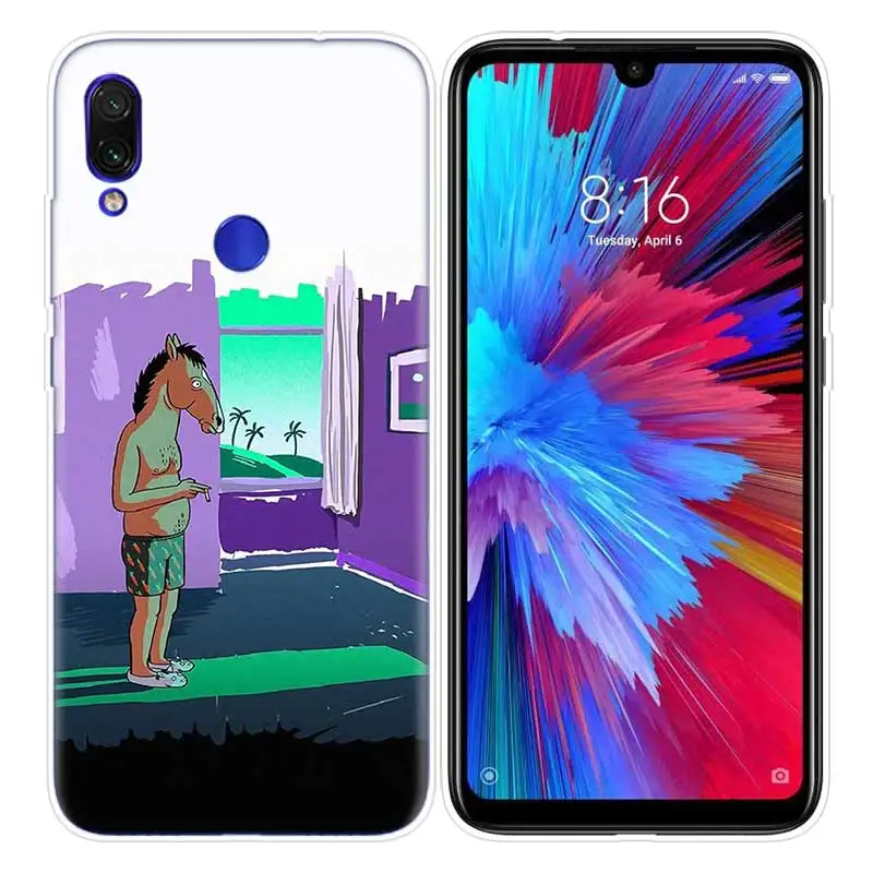 Конь БоДжек чехол для Xiaomi Redmi Note 7 фотоаппаратов моментальной печати 7 S K20 Y3 GO S2 6 6A 7A 5 Pro mi играть до 9 лет A1 A2 8 Lite Poco F1 мягкие чехлы для телефона чехол - Цвет: 01