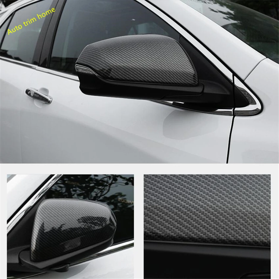 

Lapetus Outside Door Rearview Mirror Cover Trim Fit For Chevrolet Equinox 2017 2018 2019 2020 2021 Chrome / Carbon Fiber ABS