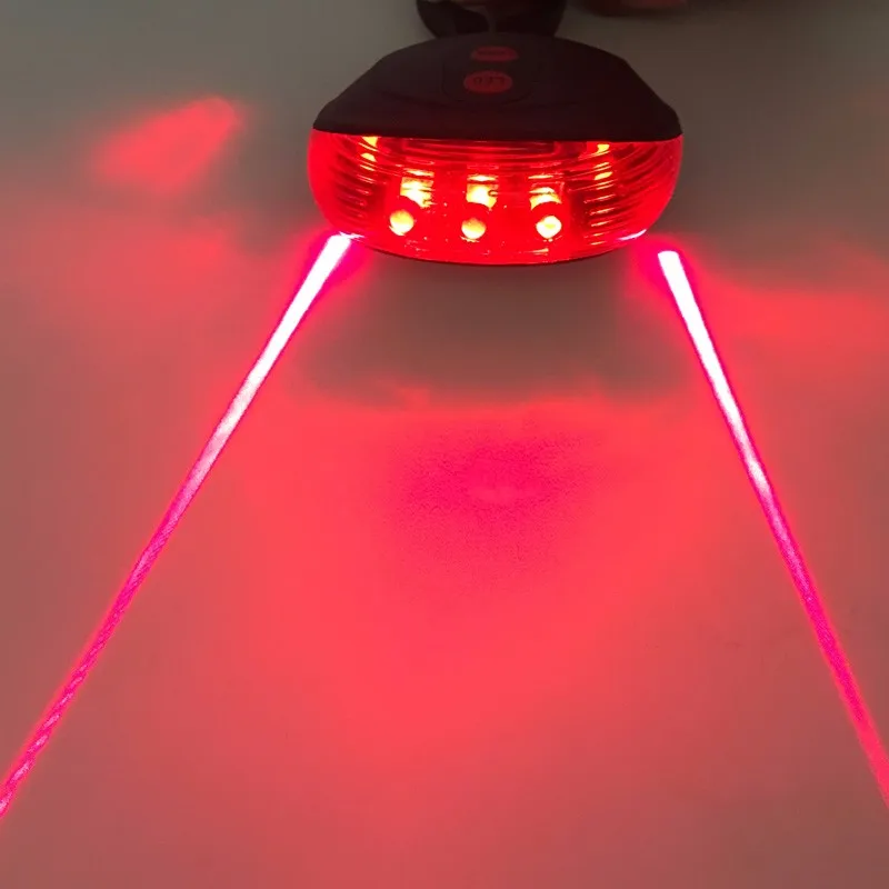 LED Bicycle Bike Light Night 5 2 Laser TailLight MTB Safety Side Warning Rear Lamp Accessories Mountain | Спорт и развлечения
