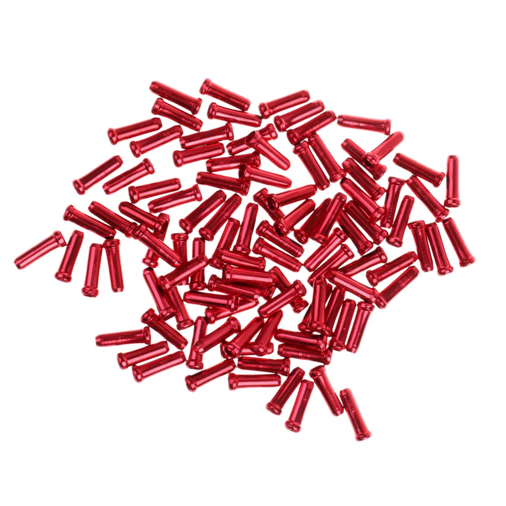 100 шт./компл. велосипедный тормоз наконечники внутреннего кабеля Концевая крышка